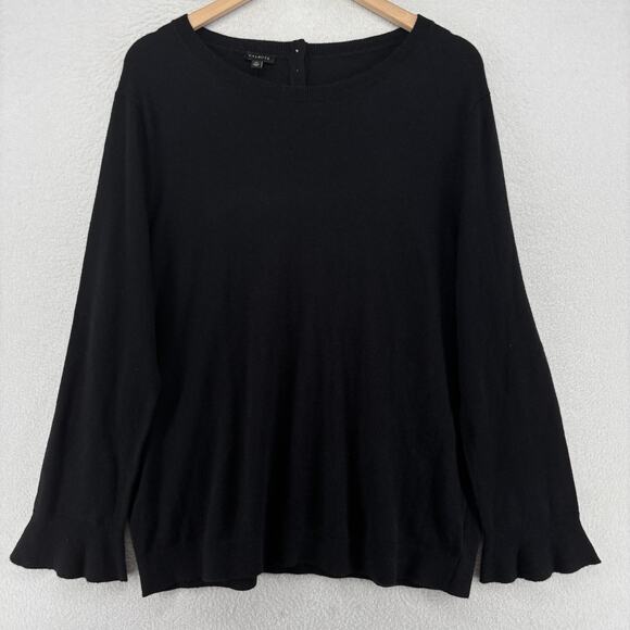 Talbots Sweaters - TALBOTS Sweater XL Lambswool Blend Bracelet Bell Sleeve Pullover Black NEW
